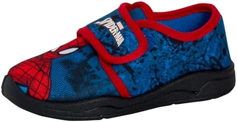 Marvel Spiderman Boys Slippers For Kids Easy Fasten Slipper Booties House Shoes Mules