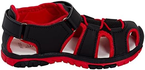 Marvel Spiderman Children's Closed Toe Sports Sandals Easy Closure Walking Shoes And Adjustable Straps