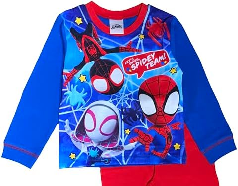 Marvel Spidey & Friends Boys Pyjamas Spiderman Team Character Nightwear