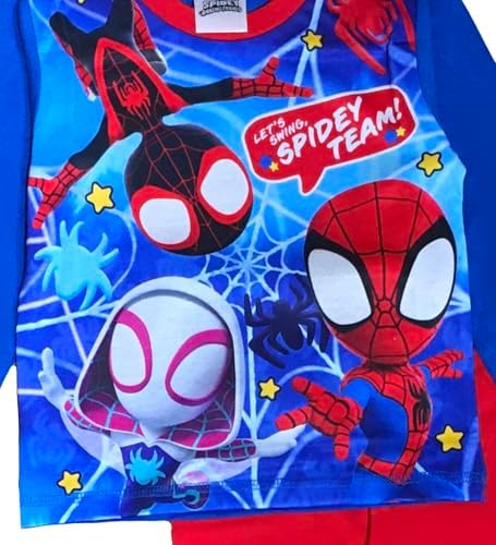 Marvel Spidey & Friends Boys Pyjamas Spiderman Team Character Nightwear
