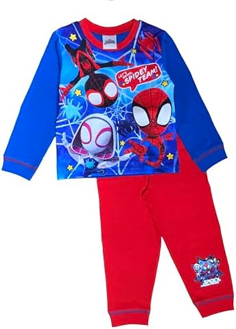 Marvel Spidey & Friends Boys Pyjamas Spiderman Team Character Nightwear