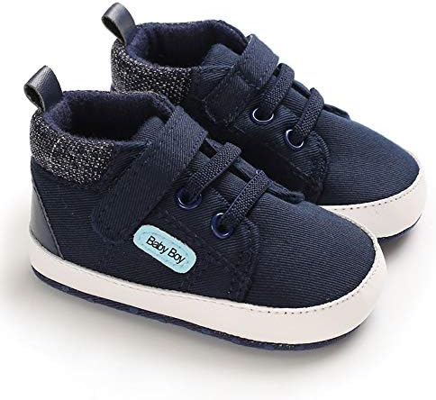 MASOCIO Baby Boy First Walking Shoes Infant Toddler Trainer Soft Sole Anti-Slip Prewalker