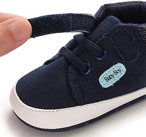 MASOCIO Baby Boy First Walking Shoes Infant Toddler Trainer Soft Sole Anti-Slip Prewalker