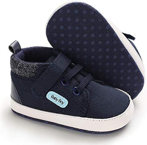 MASOCIO Baby Boy First Walking Shoes Infant Toddler Trainer Soft Sole Anti-Slip Prewalker