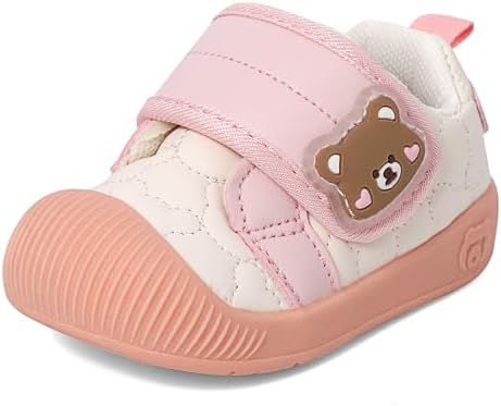 MASOCIO Baby Boy Girl First Walking Shoes Infant Toddler Trainers Rubber Anti-Slip Prewalker Shoes