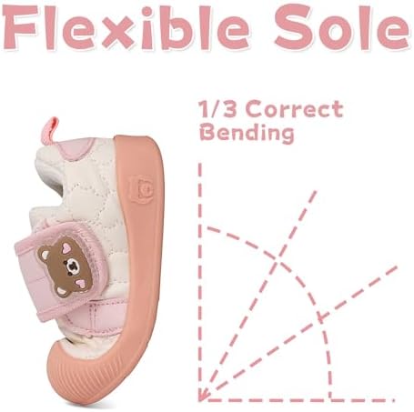 MASOCIO Baby Boy Girl First Walking Shoes Infant Toddler Trainers Rubber Anti-Slip Prewalker Shoes