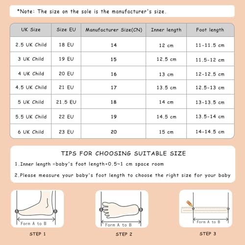 MASOCIO Baby Boys Girls First Walking Shoes Infant Toddler Trainers Anti-Slip Shoes