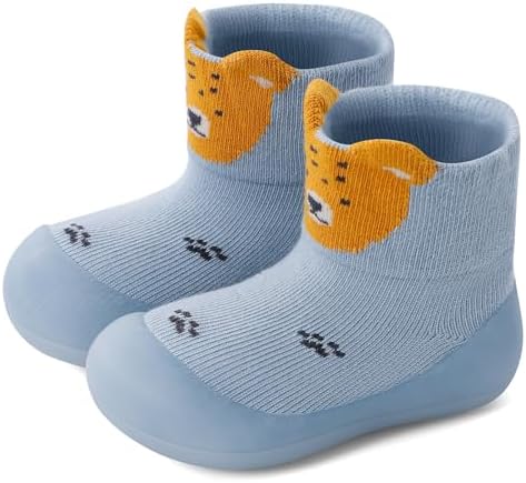 MASOCIO Baby Boys Girls Sock Shoes Toddler First Walking Shoes Soft Rubber Sole Non Slip Sock Shoes
