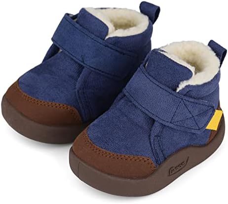 MASOCIO Baby Boys Girls Winter Warm Boots Toddler Booties Anti-Slip Rubber First Walking Shoes