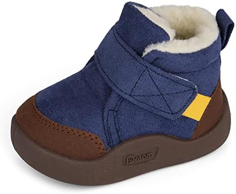 MASOCIO Baby Boys Girls Winter Warm Boots Toddler Booties Anti-Slip Rubber First Walking Shoes