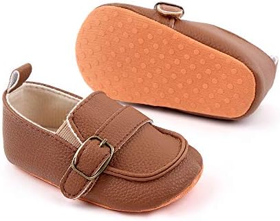 MASOCIO Baby Boys Moccasin Shoes Infant First Walking Soft Sole Anti-Slip Casual Flats Crib Shoes