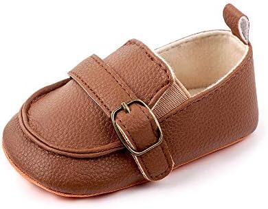 MASOCIO Baby Boys Moccasin Shoes Infant First Walking Soft Sole Anti-Slip Casual Flats Crib Shoes