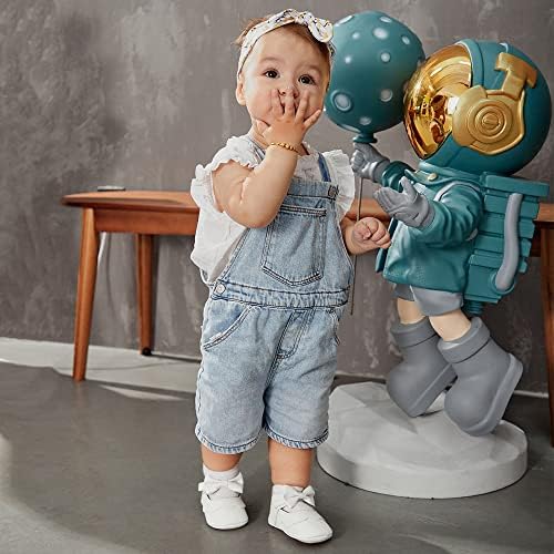 MASOCIO Baby Girls Mary Jane Shoes Infant Bow Princess Anti-Slip Soft Sole Prewalker Shoes