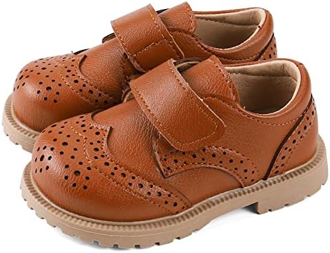 MASOCIO Boys Girls Formal Shoes Toddler Little Kids School Shoes Flat Dress Shoes (Toddler/Little Kid)