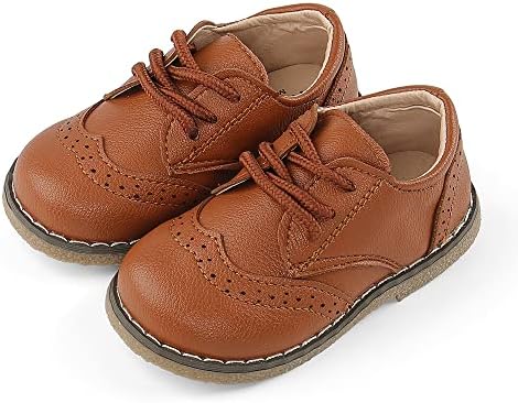 MASOCIO Boys Girls Lace Up Shoes Toddler Little Kids School Dress Shoes (Toddler/Little Kid)