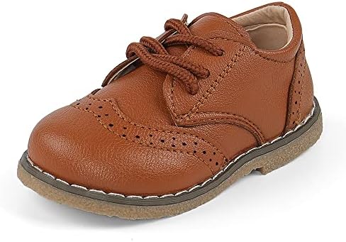 MASOCIO Boys Girls Lace Up Shoes Toddler Little Kids School Dress Shoes (Toddler/Little Kid)
