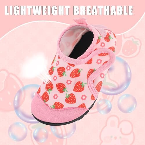 MASOCIO Kids Girls Boys Water Shoes Non-Slip Quick Dry Baby Toddler Aqua Socks For Beach Swimming Pool Surfing