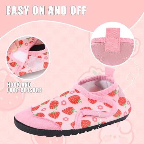 MASOCIO Kids Girls Boys Water Shoes Non-Slip Quick Dry Baby Toddler Aqua Socks For Beach Swimming Pool Surfing