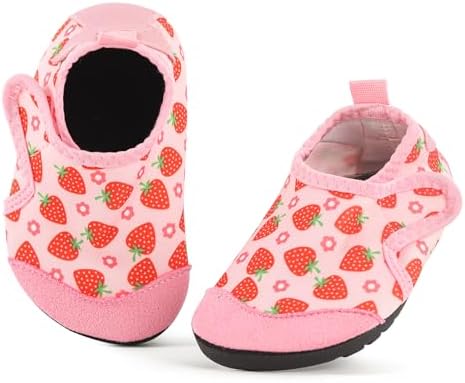MASOCIO Kids Girls Boys Water Shoes Non-Slip Quick Dry Baby Toddler Aqua Socks for Beach Swimming Pool Surfing