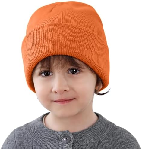 Mayoii 5 Pack Beanie For Kids Colorful Winter Beanie Hats For Kid Warm Stretch Knit Winter Hats For Kids Suitable For 1-10 Years Old Daily Outdoor Sports