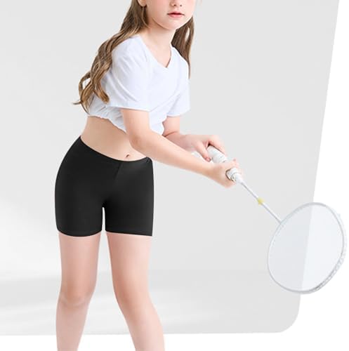 Mayoii Girls Cycling Shorts Cotton 2-12 Years – 3 Pack Breathable Over Knee Safety Shorts For PE Dance Gym Under Skirts Summer Leggings