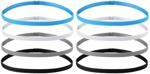 MAYOKIAAR Boys Headband for Kids– 8 PCS Non-Slip Sports Hair Bands for Men & Kids Stretchy Nylon Boys Hair Band with Silicone Grip Great for Running Training & Outdoor Activities
