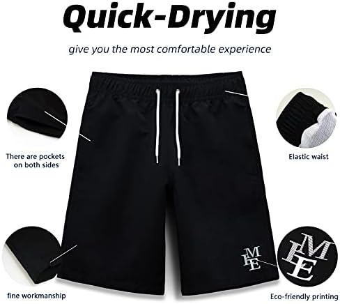 MEILONGER Boys Swimming Shorts Quick Dry Beach Board Trunks Swimwear Bathing Suits Size 6-7 8 10-12 14-16