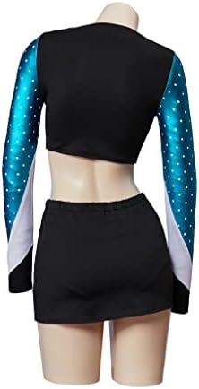 MelangCos Maddy Perez Cosplay Cheerleading Outfit Maddy Cheerleader Costume Crop Top Mini Skirt Set