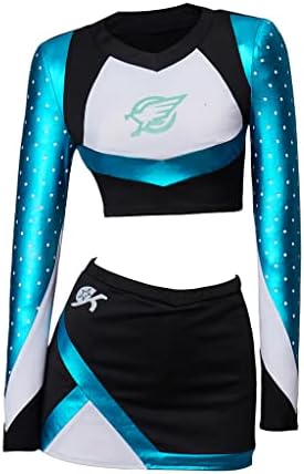 MelangCos Maddy Perez Cosplay Cheerleading Outfit Maddy Cheerleader Costume Crop Top Mini Skirt Set