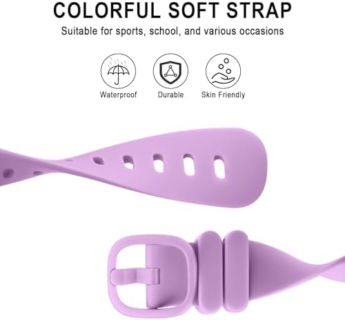 Meliya Straps For Fitbit Ace 3 Strap For Kids Boys Girls 2Pack Soft Silicone Sports Wristband Replacement For Ace 3 Watch