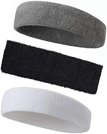 Men Cotton Elastic Sweatband Sports Headband Running Fitness Headband Hair Bandage Cycling Anti-Sweat Band Sports Headband Elastic For Women