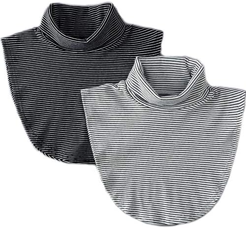 Men Women Girls Causal Cotton Collar Neck False Turtleneck Half Top Faux Fake Collar