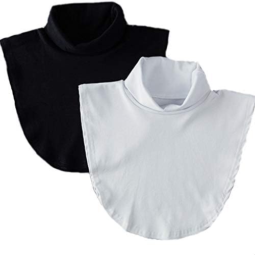 Men Women Girls Causal Cotton Collar Neck False Turtleneck Half Top Faux Fake Collar