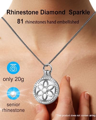 Metal Badge Air Tag Necklace For Kids Adults Boys Women 75cm Adjustable Alloy Necklace With Air Tag Holder Compatible Apple Air Tag