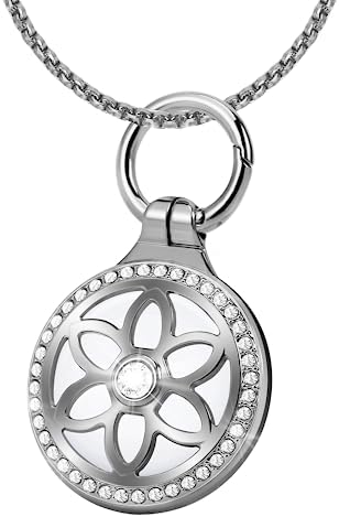 Metal Badge Air Tag Necklace for Kids Adults Boys Women 75cm Adjustable Alloy Necklace with Air Tag Holder Compatible Apple air tag