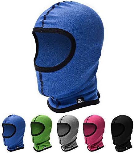 meteor Warm Breathable Balaclava Children Kids Windproof Face Mask Bike Helmet Cycling Skiing Winter Sports Unisex Boy Girl Colors All Year Sledge Ski Outdoor Thermal (Kids 12-15 years Blue)