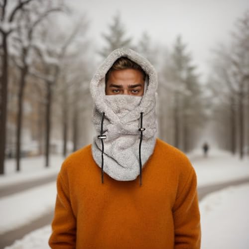 Michear Balaclava Windproof Ski Mask Winter Thermal Fleece Hood Winter Warm Outdoor Sports Face Covers Hat For Men Women