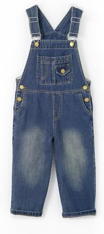 Miipat Girls Denim Overalls Toddler Boys Girl Baggy Jeans Dungarees with Pockets Casual Bib Jumpsuit for Little Kids