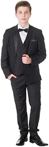 Milano Mayfair Boys 5 Piece Black Tuxedo Suit