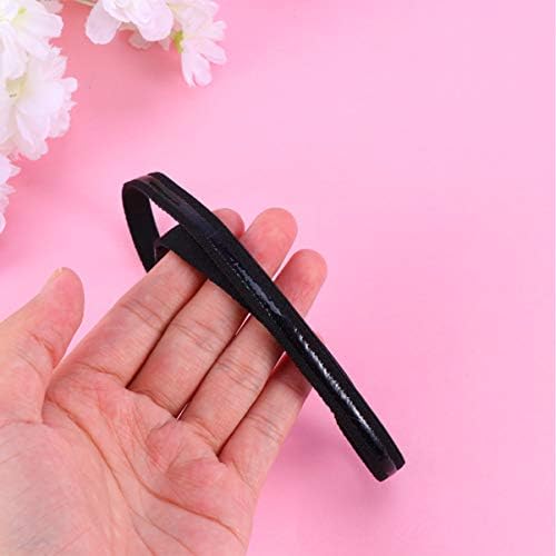 Milisten 9pcs Yoga Sports Headband Athletic Non-slip Thin Skinny Bands Sport Headbands Workouts Sweatband Hair Band(Black)