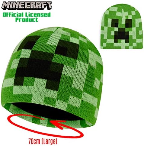 Minecraft Beanie Hat Or Winter Accessories Set 3 Pcs With Scarf & Gloves 2 Pcs With Gloves Or 1 Pcs Beanie Or Bucket Hat