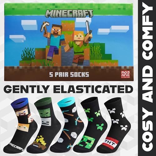 Minecraft Boy's Calf Socks Multipack