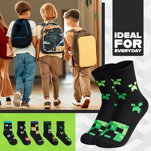Minecraft Boy's Calf Socks Multipack