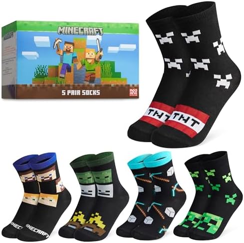 Minecraft Boy's Calf Socks Multipack