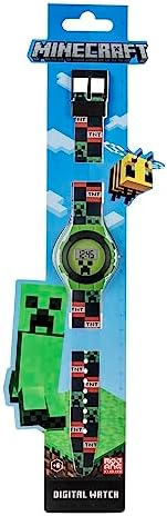 Minecraft Boy's Digital Quartz Watch With Plastic Strap MIN4223 AMZ