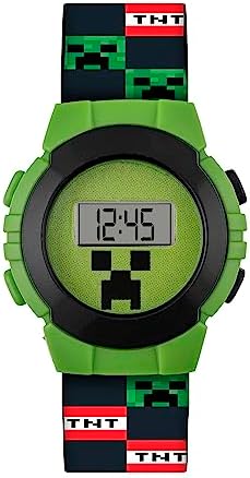 Minecraft Boy's Digital Quartz Watch with Plastic Strap MIN4223 AMZ