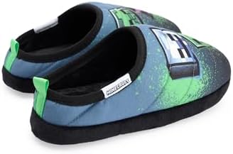 Minecraft Boys Graffiti Style Slip On Loafer Slippers Slip-On Indoor Shoes For Kids Multicoloured Gaming Footwear For Boys Lightweight Indoor Slides For Children & Teens
