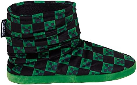 Minecraft Boys Slipper Boots Kids Creeper Gamer Fleece Lined Slippers For Gamers House Shoes