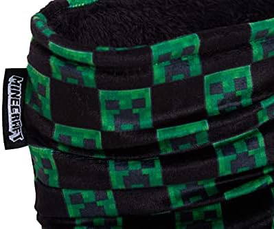 Minecraft Boys Slipper Boots Kids Creeper Gamer Fleece Lined Slippers For Gamers House Shoes