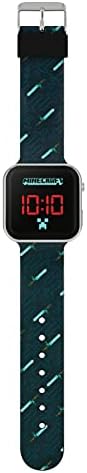 Minecraft Kids Black Strap LED Watch MIN4097